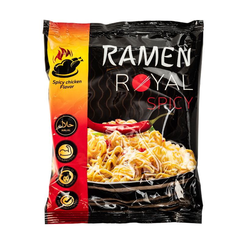 Ātrās nūdeles Ramen Royal, pikantās, ar vistas garšu, 50 g