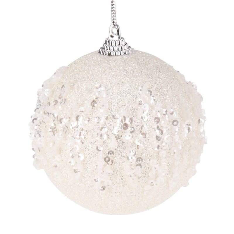 Ziemassvētku bumbiņa 80 mm ar fliteriem