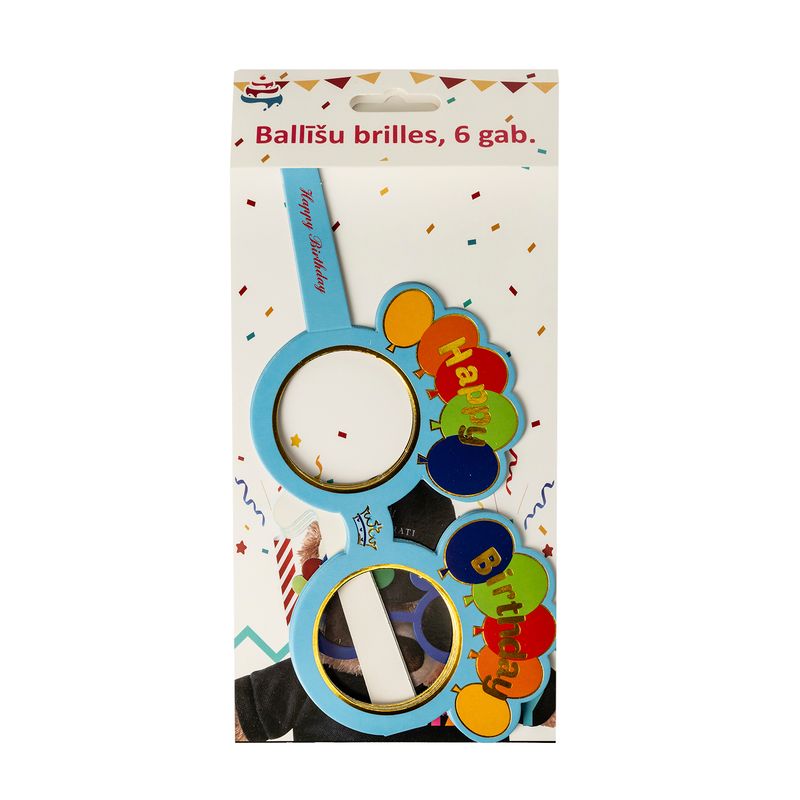 Ballīšu briļļu komplekts, 6 gab.