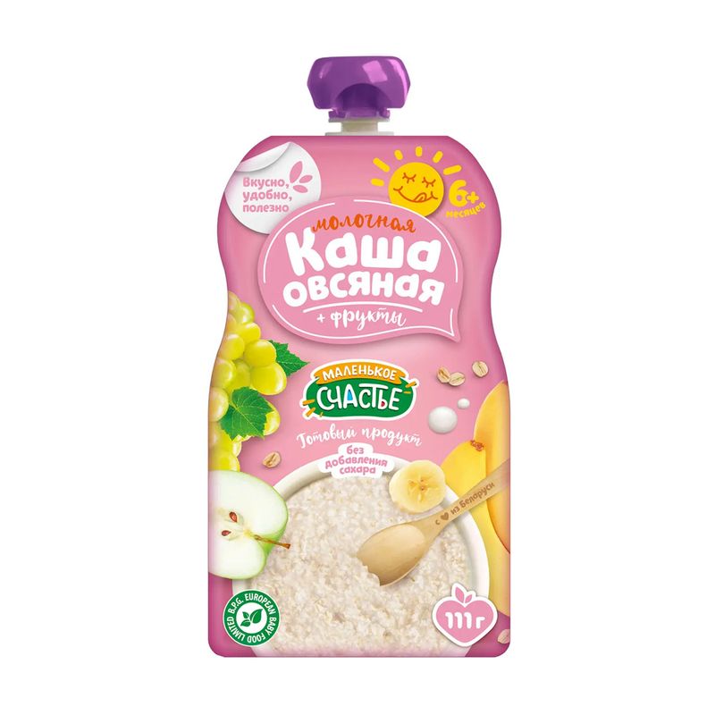 Biezenis no augļu maisījuma ar auzu pārslām, 6+, 111 g