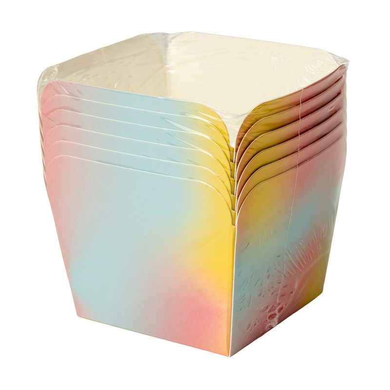 Papīra uzkodu kvadrātveida kastītes, 6 gab.