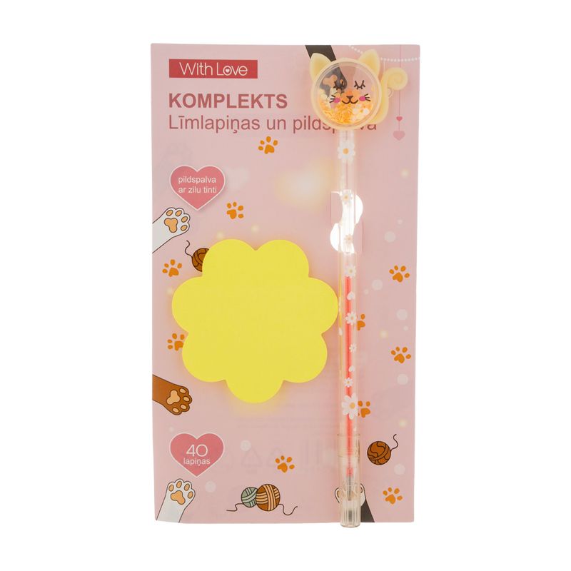 Līmlapiņas ar pildspalvu, 40 gab.