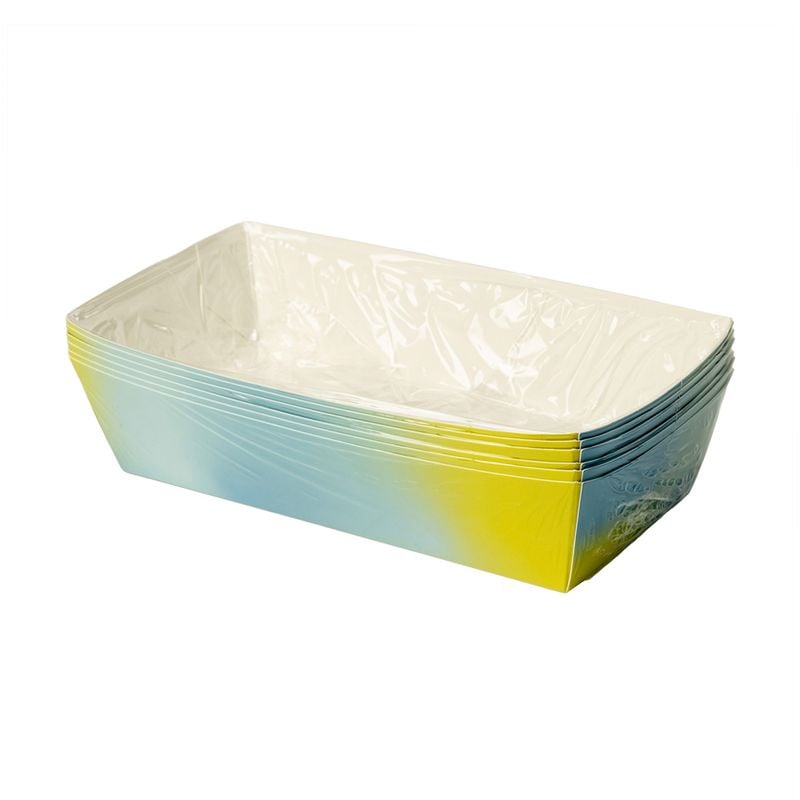 Papīra uzkodu taisnstūra kastes, 6 gab.