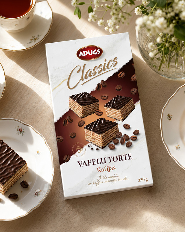 Vafeļu torte Kafijas Adugs, 320 g