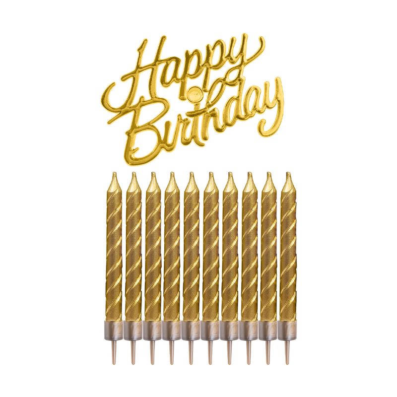 Kūku sveču kompl."Happy birthday", 10 gab