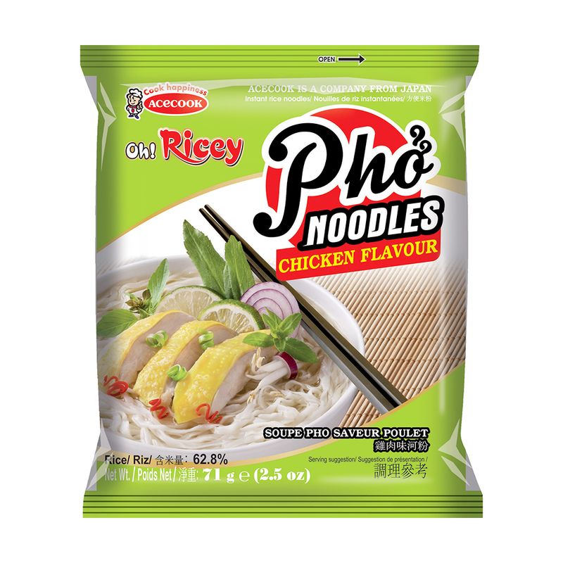 Rīsu nūdeļu zupa OH! RICEY. PHO, dažādas garšas, 70/71 g