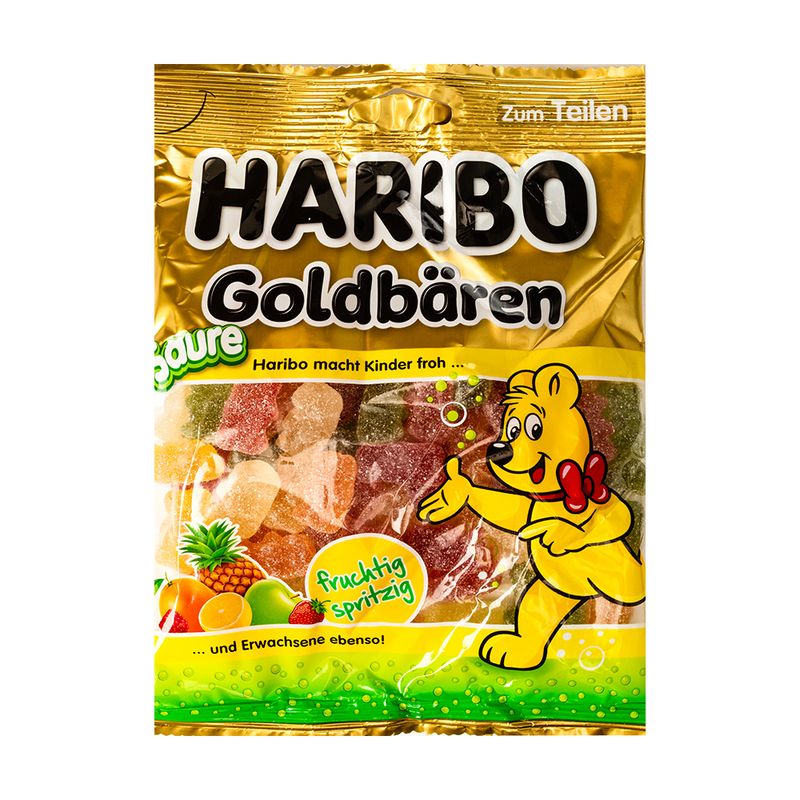 Želejas konfektes Haribo Sour Gold Bears, 200 g