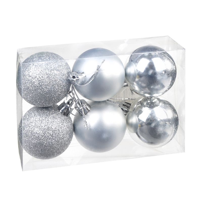 Ziemassvētku bumbas, 6 gab., Ø5cm