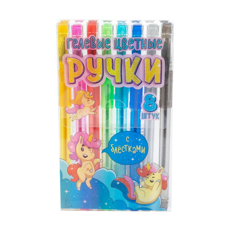 Gēla pildspalvu komplekts, Kid's Fantasy, 8 gab., dažādi veidi