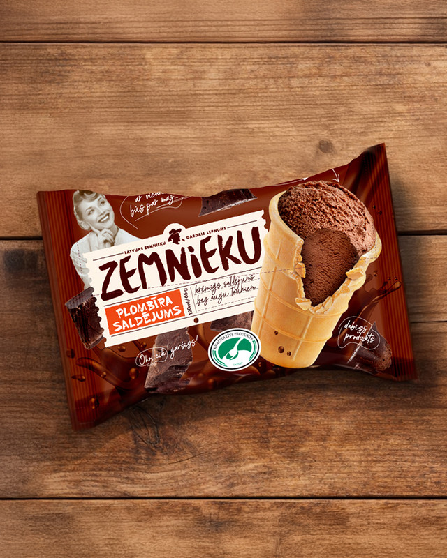 Šokolādes saldējums Zemnieku, 120 ml