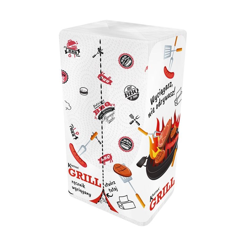 Papīra dvieļi KARTIKA GRILL, 2slaņi, 150 gab.