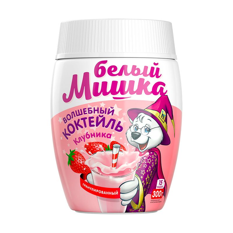 Sauss granulēts maisījums kokteiļa pagatavošanai ar zemeņu garšu Magic Cocktail, 300 g