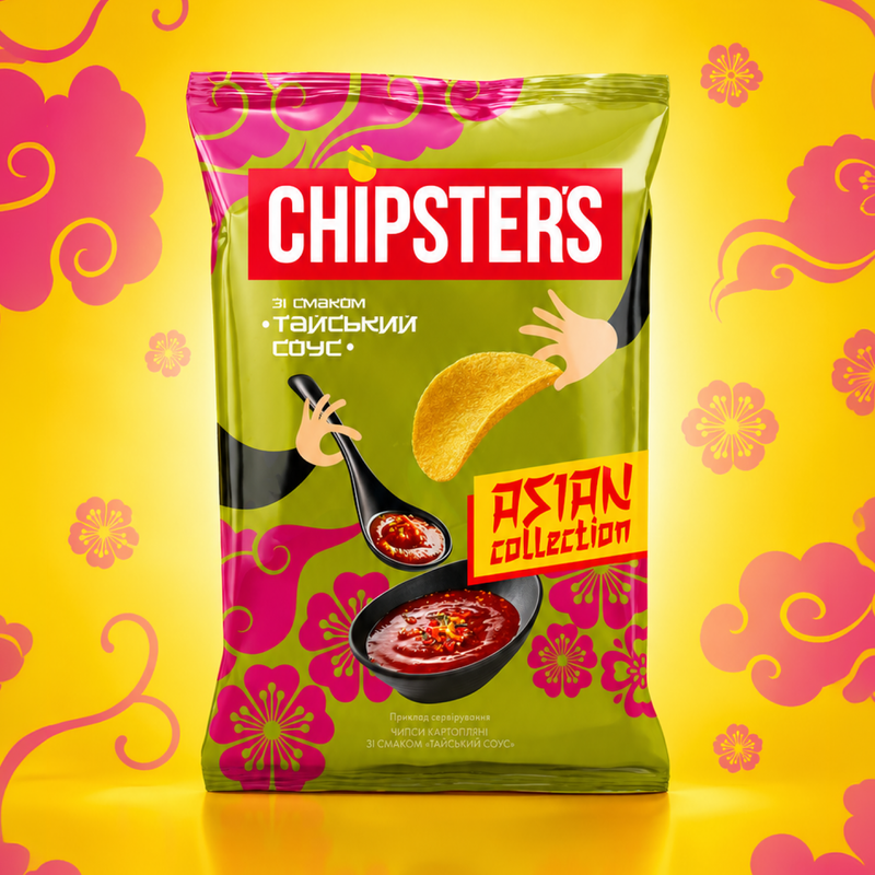 Kartupeļu čipsi CHIPSTER'S ASIA, 100 g, dažādas garšas