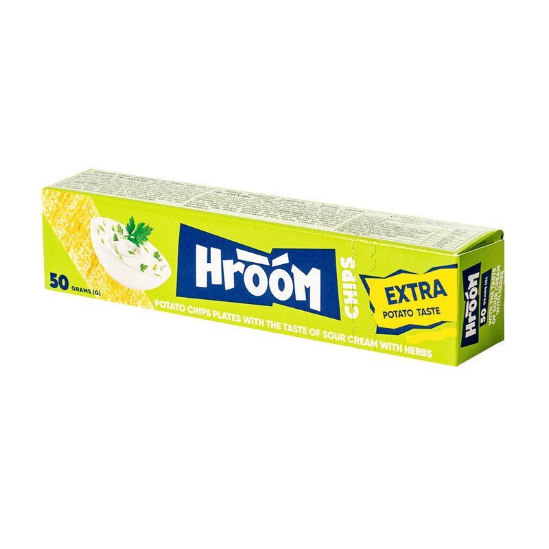 Kartupeļu plāksnītes Hroom, ar krabju garšu, 50 g