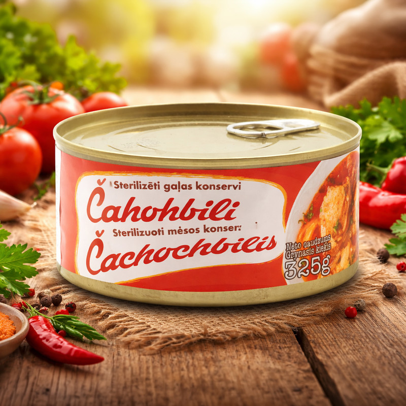 Gaļas konservi Čahohbili, 325 g