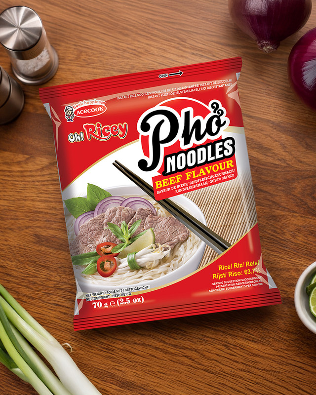 Rīsu nūdeļu zupa OH! RICEY. PHO, dažādas garšas, 70/71 g