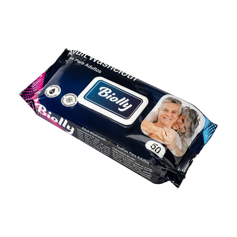 Mitrās salvetes pieaugušajiem Biolly, 50 gab.