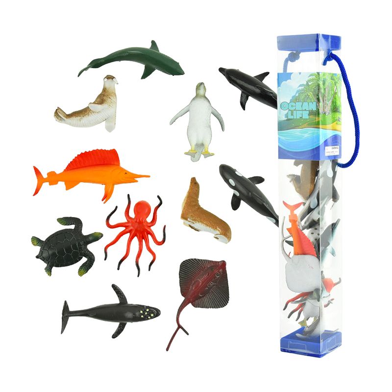 Rotaļlietas OCEAN ANIMALS, 12 gab