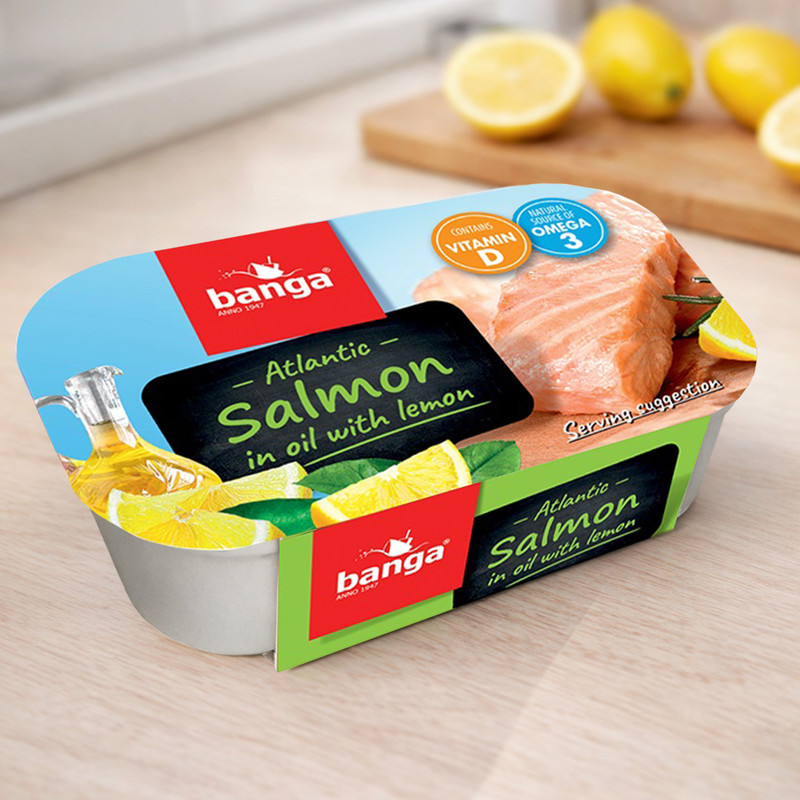 BANGA Lasis eļļā ar citronu, 120 g