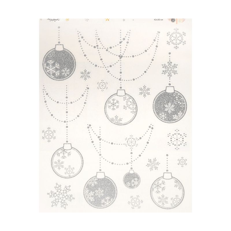 Ziemassvētku uzlīmes logiem, 42x30 cm