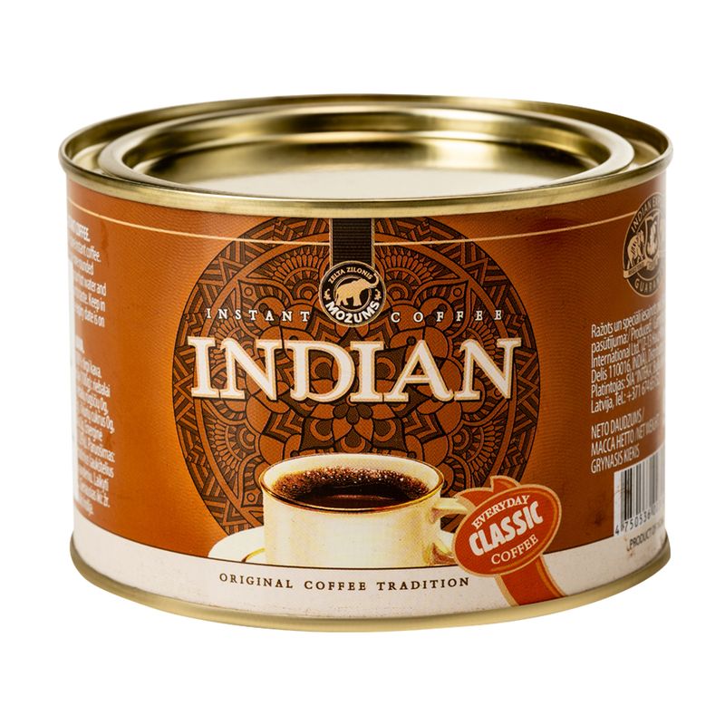 Šķīstošās kafijas dzēriens Indian Everyday Classic, 90 g
