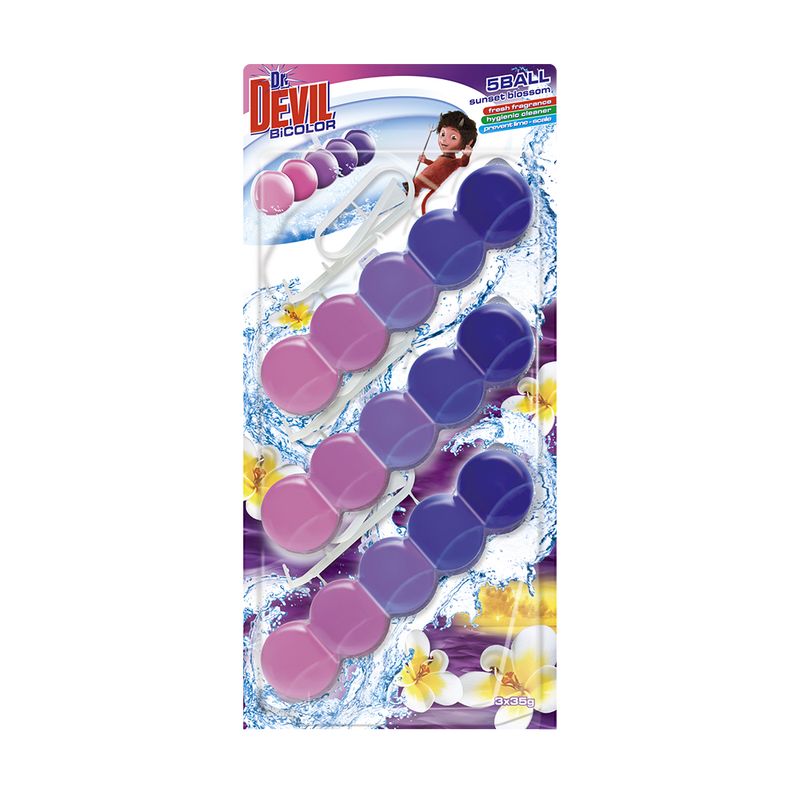 Tualetes bloks Dr.Devil BiCOLOR, 3 gab. x 35 g