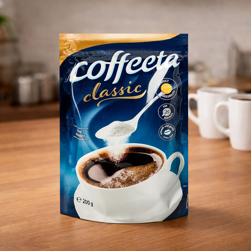 Sausais krējuma pulveris kafijai un tējai Coffeeta, 200 g