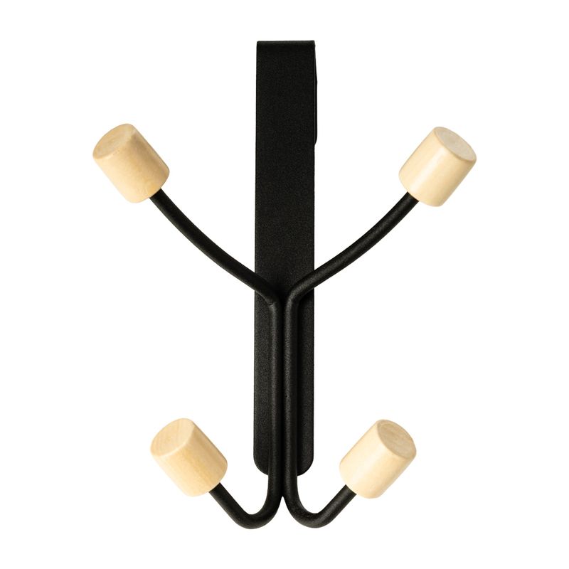 Uz durvīm piekarināms āķis, 4 atzari