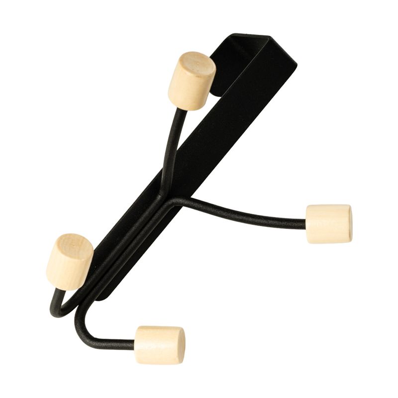 Uz durvīm piekarināms āķis, 4 atzari