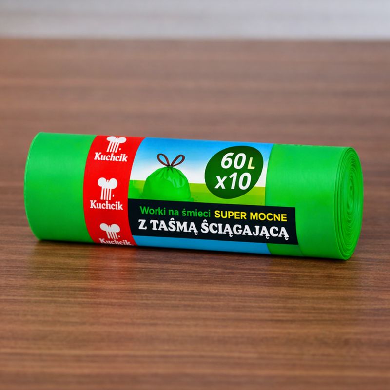 Atkritumu maisi ar savilcēju, 60 l, 10 gab.