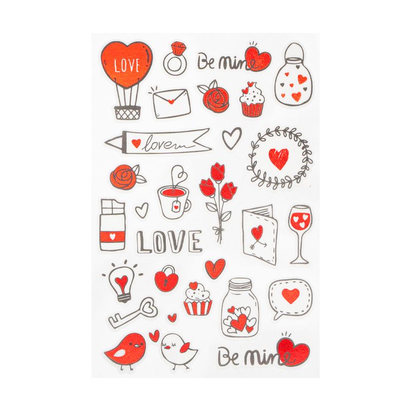 Uzlīmju komplekts Mīlu, dažādi veidi