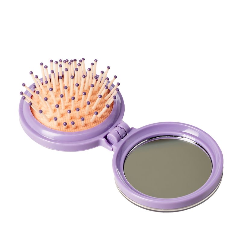 Apaļa matu ķemme ar spoguli fliteri