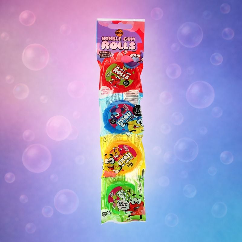 Košļājamās gumijas Tobies Rollers, 72 g