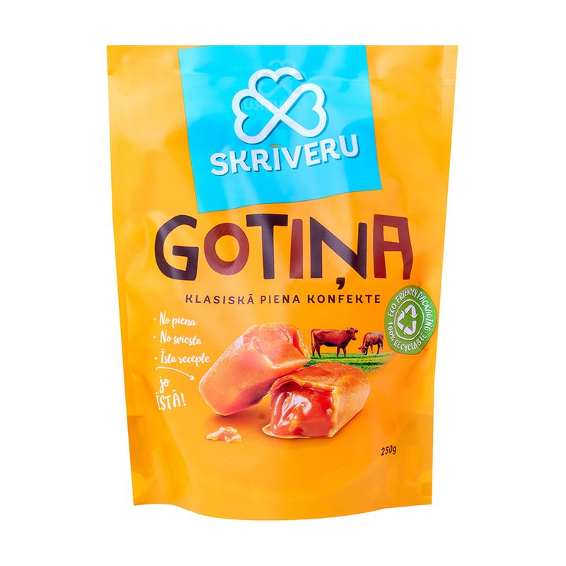 Konfektes Skrīveru Gotiņa, 250 g, dažādi veidi