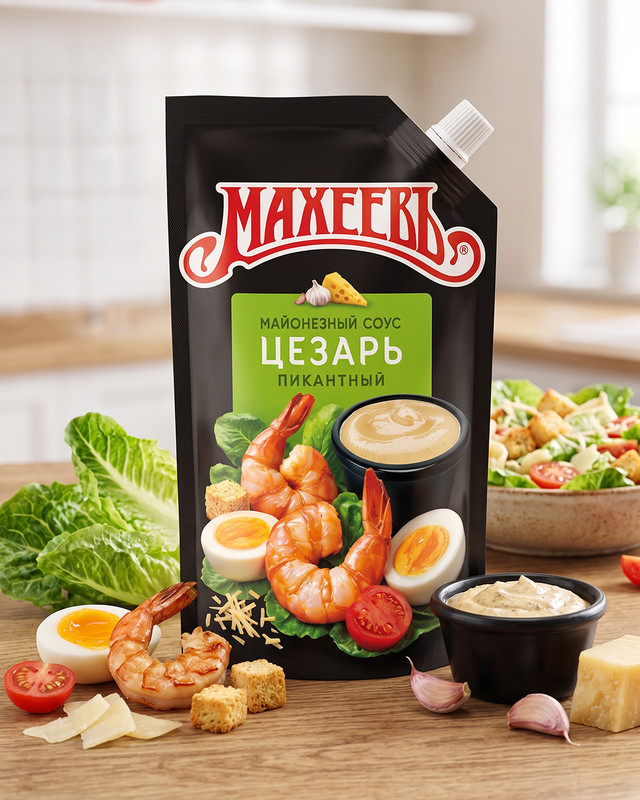 Majonēzes mērce krēmīgā ķiploka vai Cēzara, 200 g