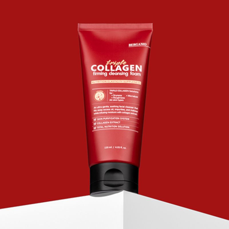 Attīrošās putas sejai ar kolagēnu Bergamo, 120 ml