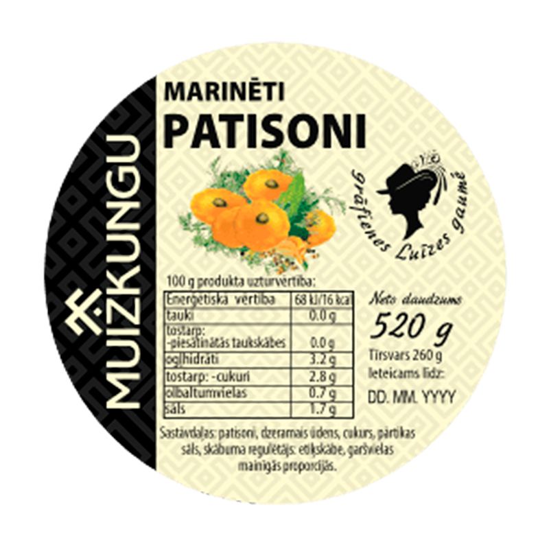 Marinēti patisoni Muižkungu, 520 g