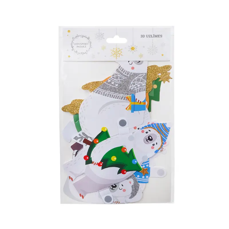 Ziemassvētku interjera uzlīmes, 6 gab.