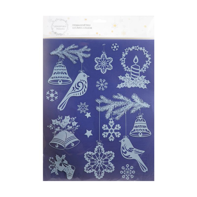 Ziemassvētku uzlīmes logiem, 38x30 cm