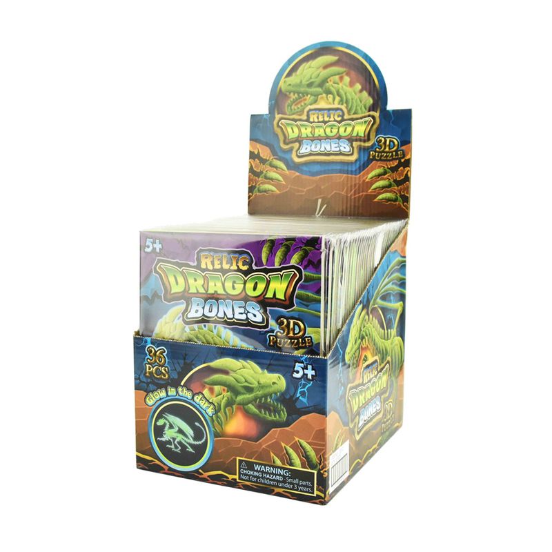 Tumsā spīdoša puzzle Dinozaurs, 36 gab.