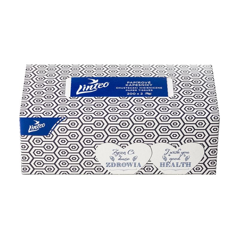 Linteo papīra kabatlakatiņi, 2 slāņi, 200 gab.