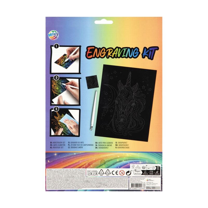 Skrāpējamā papīra mākslas komplekts