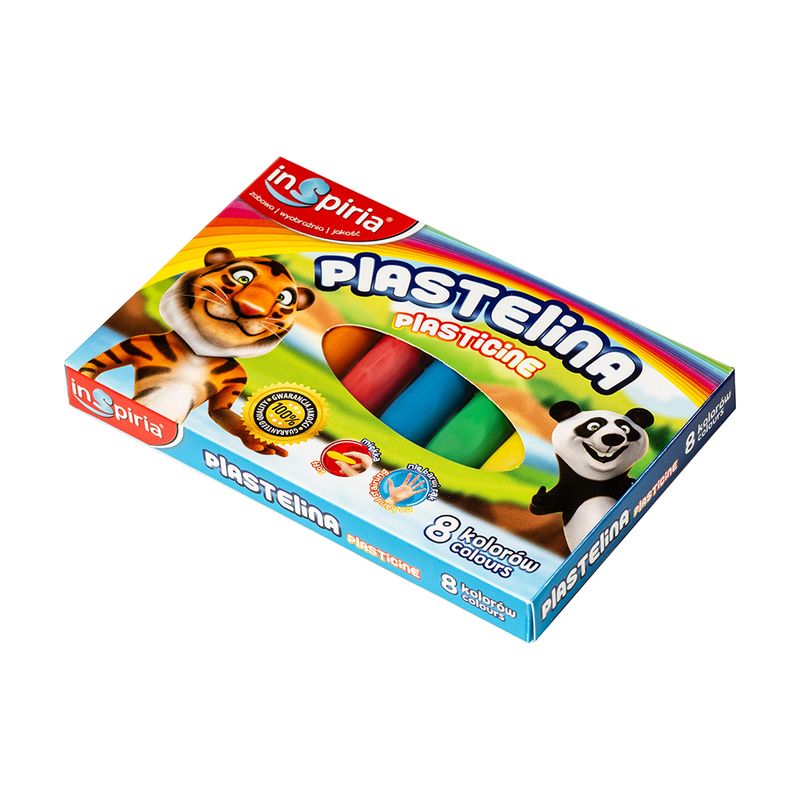 Plastilīns Inspiria,  8 krāsas