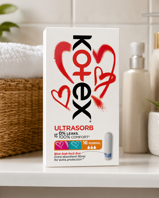 Tamponi Kotex UltraSorb Normal, 16 gab.