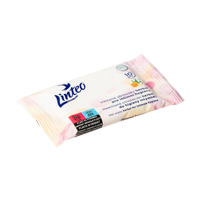 Linteo mitrās salvetes intīmai higiēnai, 10 gab.