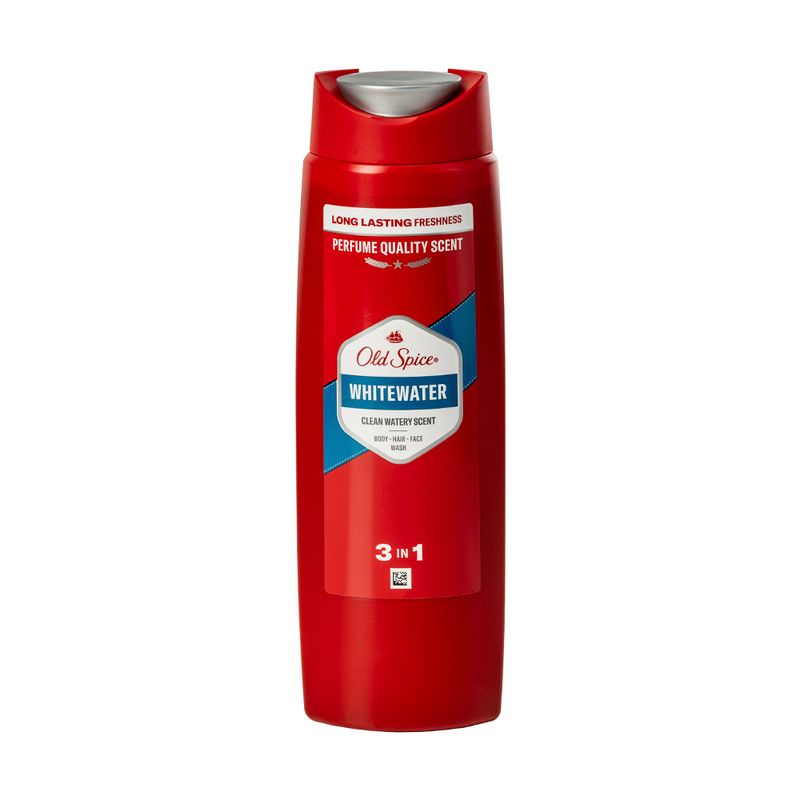 Vīriešu dušas želeja-šampūns Old Spice Whitewater, 250 ml