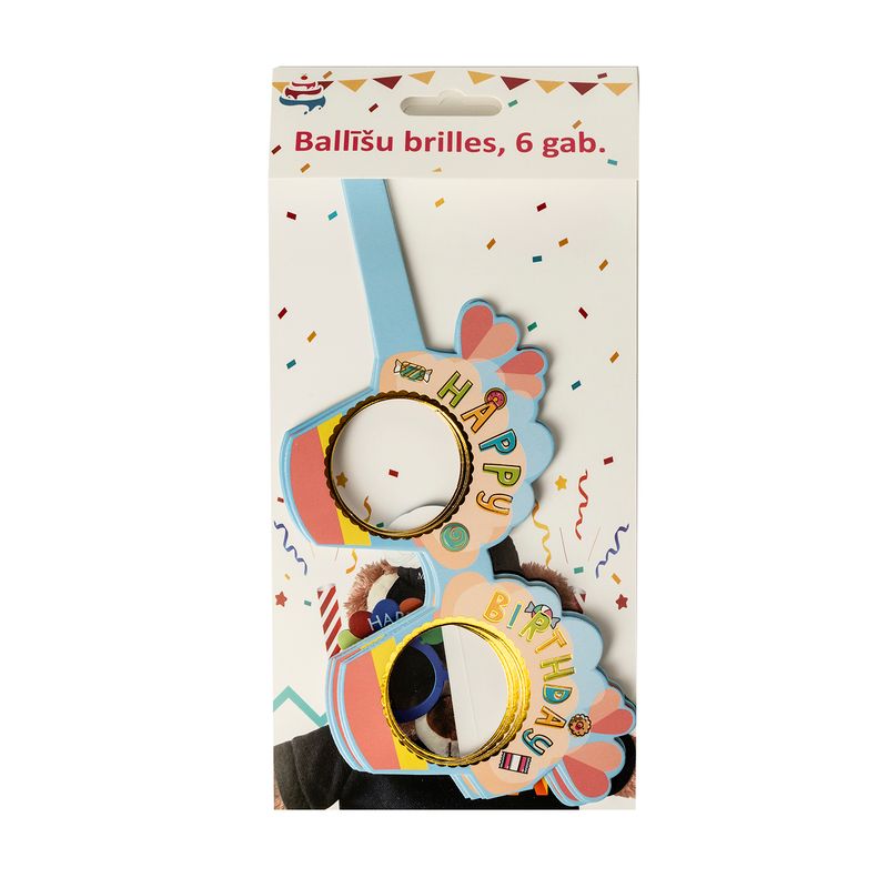 Ballīšu briļļu komplekts, 6 gab.