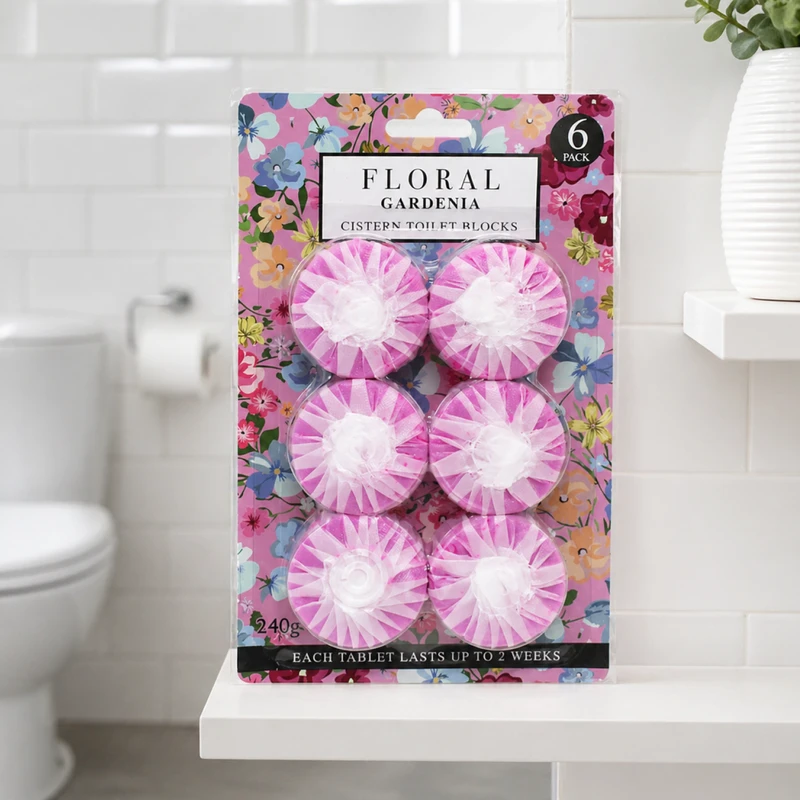 Tabletes tualetes poda skalojamajai kastei FLORAL, 6x40 g, dažādi aromāti