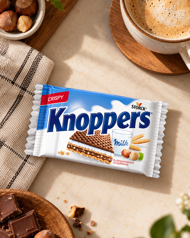 Vafeļu batoniņš ar šokolādi Knoppers, 25 g
