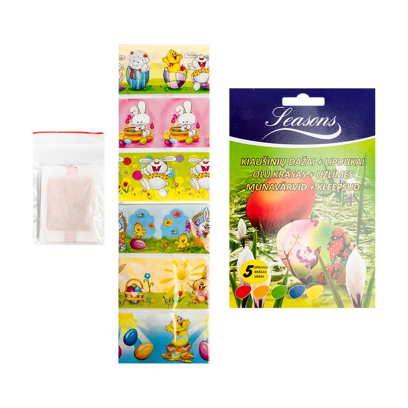 Komplekts olu krāsošanai, krāsas un uzlīmes